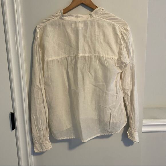 Isabel Marant White Sheer Cotton Silk Blouse 40 Medium - Picture 8 of 13